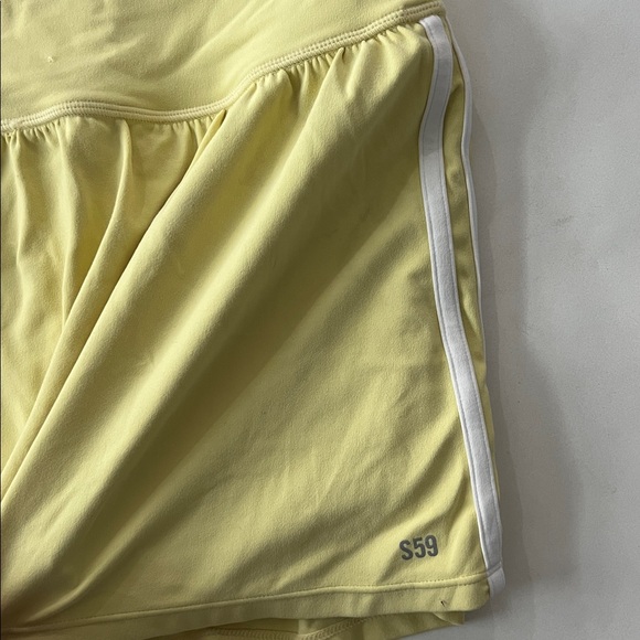 Splits59 Airweight High Waist Skort In Primrose Yellow White Sz Medium $128 - Picture 5 of 8